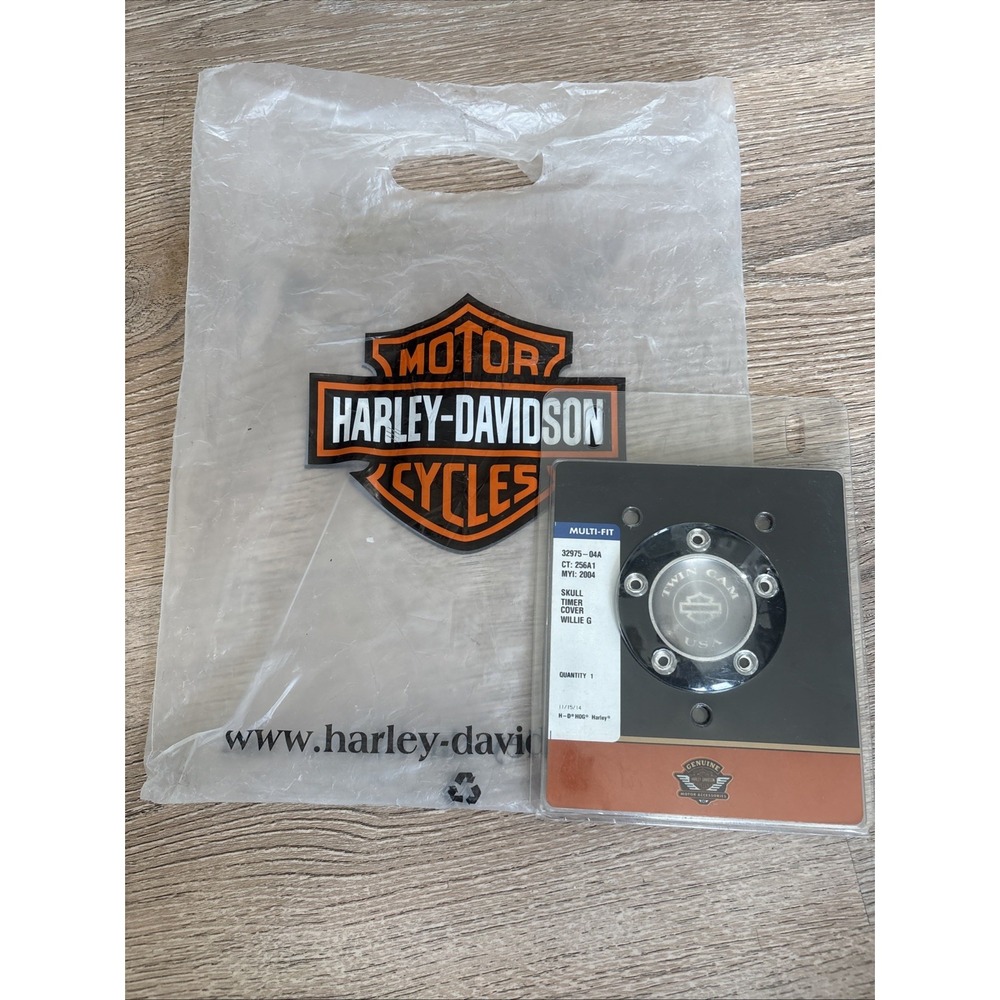 Harley-Davidson Twin Cam USA Timer Points Cover 5 Hole OEM 32685-99 Black Silver